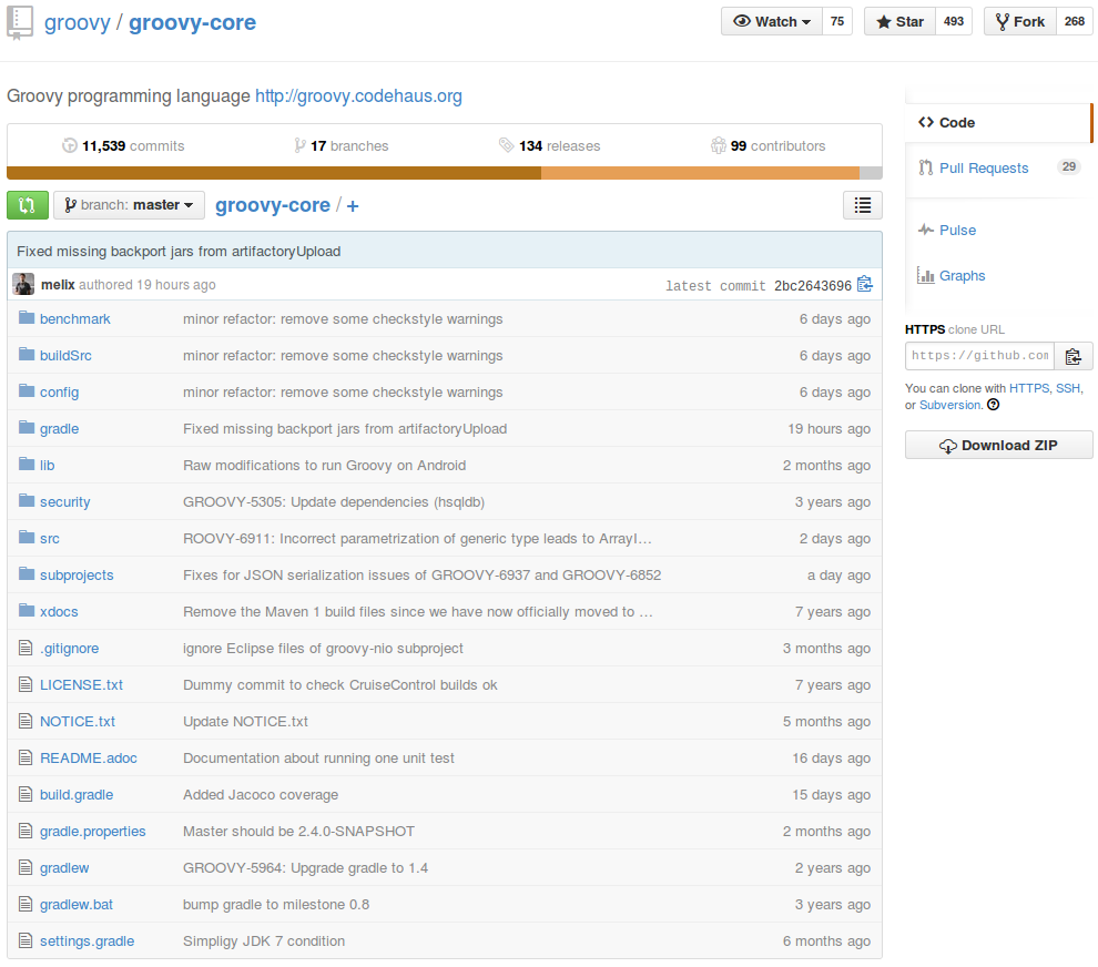 Groovy Core Repository on GitHub